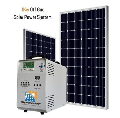 Ανανεώσιμη ενέργεια στεγών εξαρτήσεων γεννητριών ηλιακής ενέργειας GPOWER 1000Watt που παράγει το σύστημα